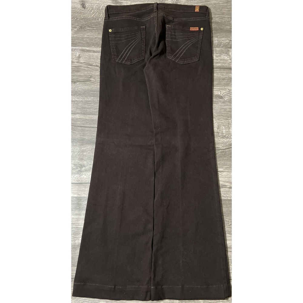 7 For All Mankind Dojo Flare Low Rise Brown Jeans USA Made Size 30 (32x33) - Picture 10 of 10